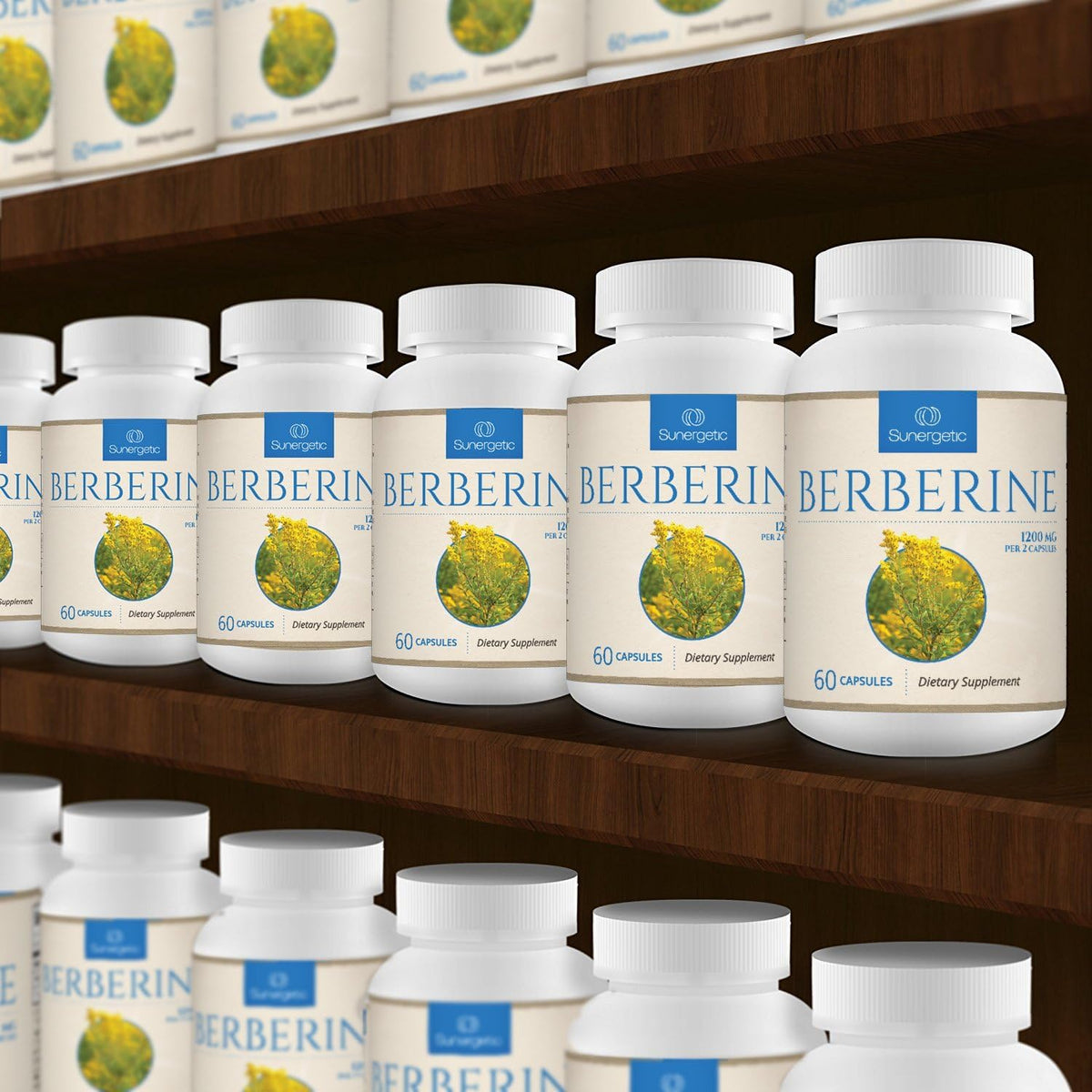 Sunergetic Berberine HCl 1,200 mg Metabolic Support - 60 Capsules - image 5