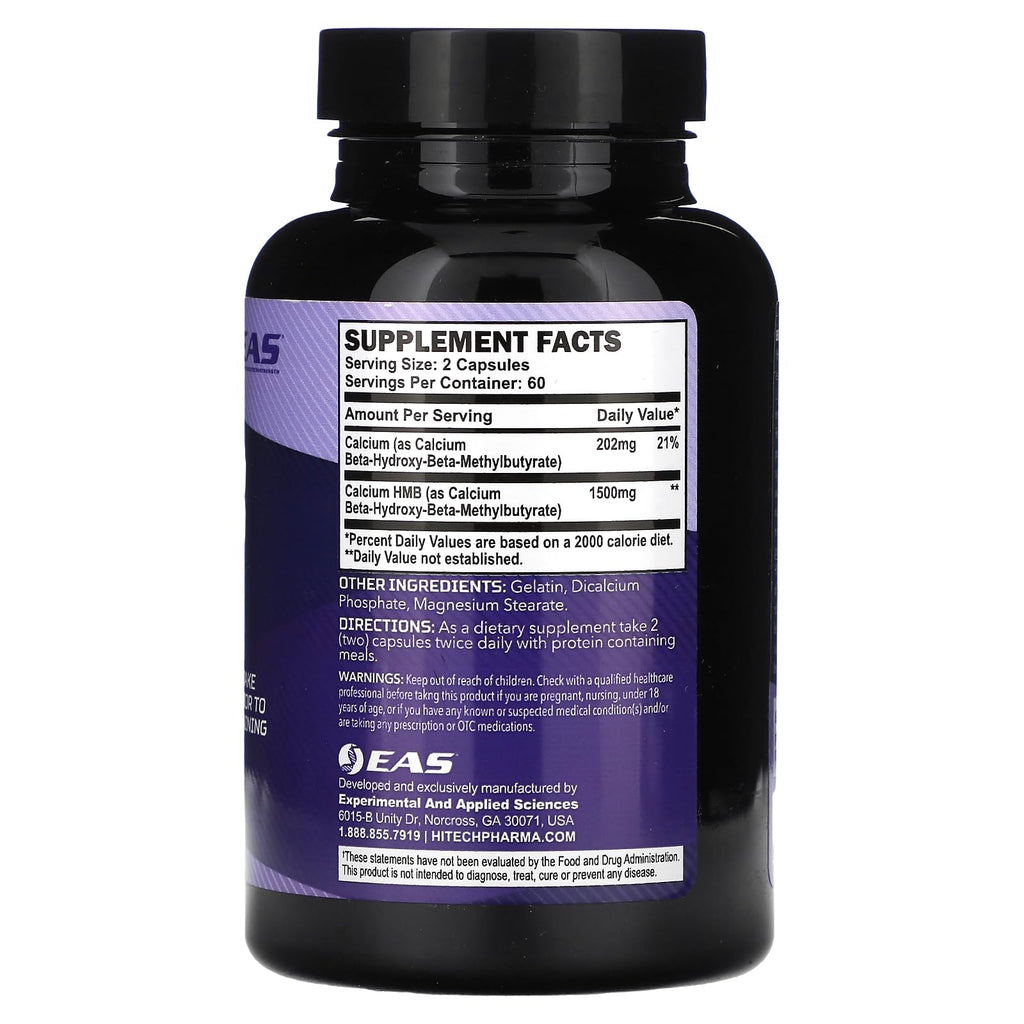 EAS HMB 1500mg Lean Muscle Support - 120 Capsules - image 2