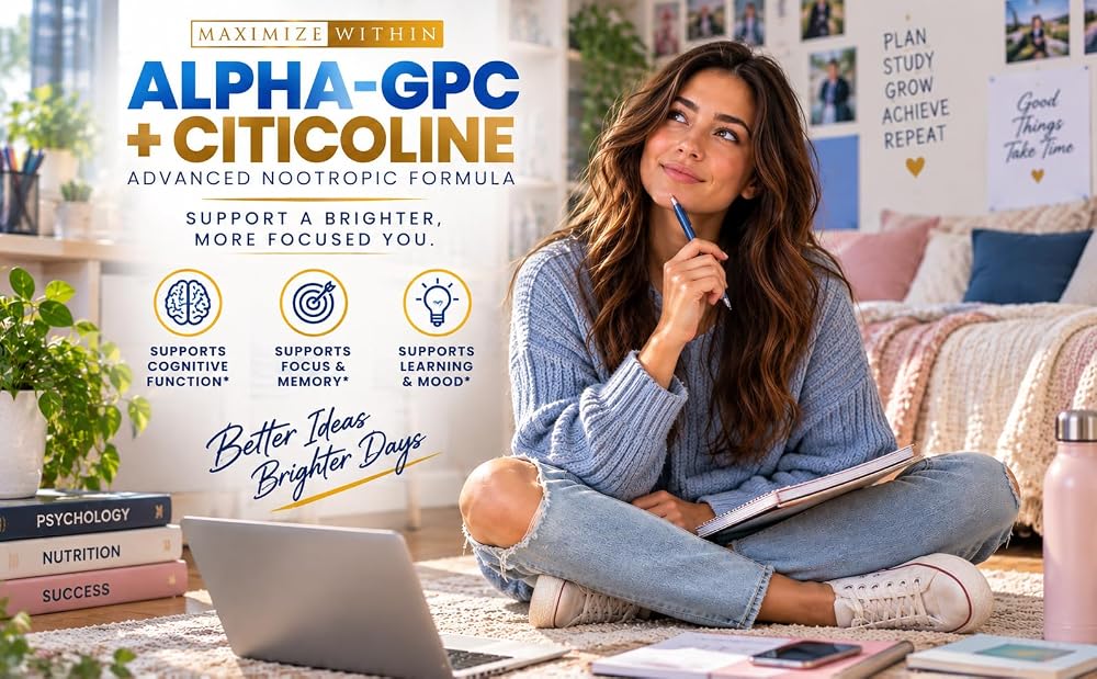 Maximize Within Alpha GPC + Citicoline Nootropic - 60 Capsules - image 6