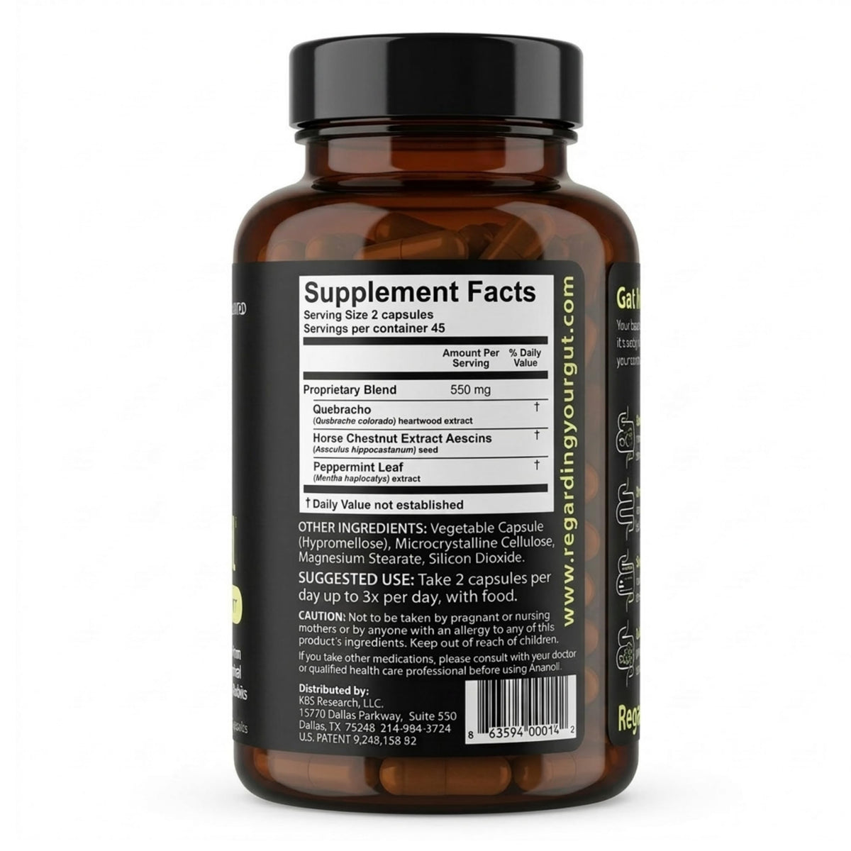 Atrantil Gas and Bloating Relief Digestive Health - 90 Capsules - image 3