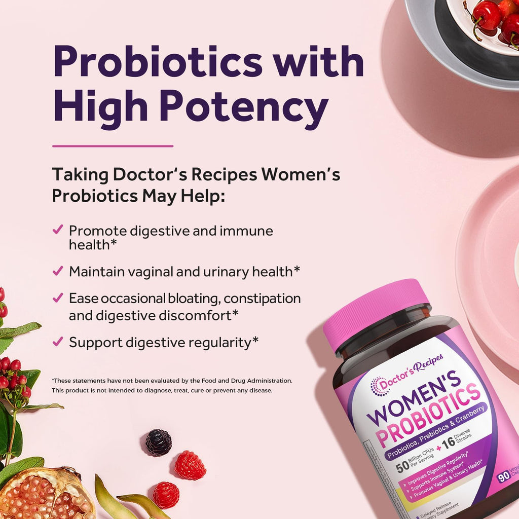Doctor's Recipes Women's Probiotic 50 Billion CFU 16 Strains