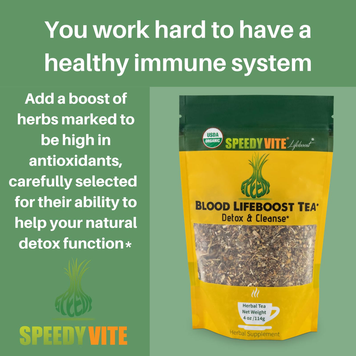 SpeedyVite Blood Lifeboost Tea Herbal Blend - 4 oz - image 2