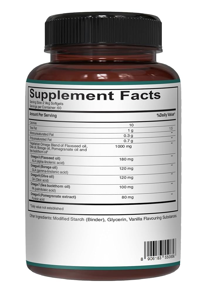 Pure Nutrition Vegan Omega 3-5-6-7-9 - 120 Softgels - image 7