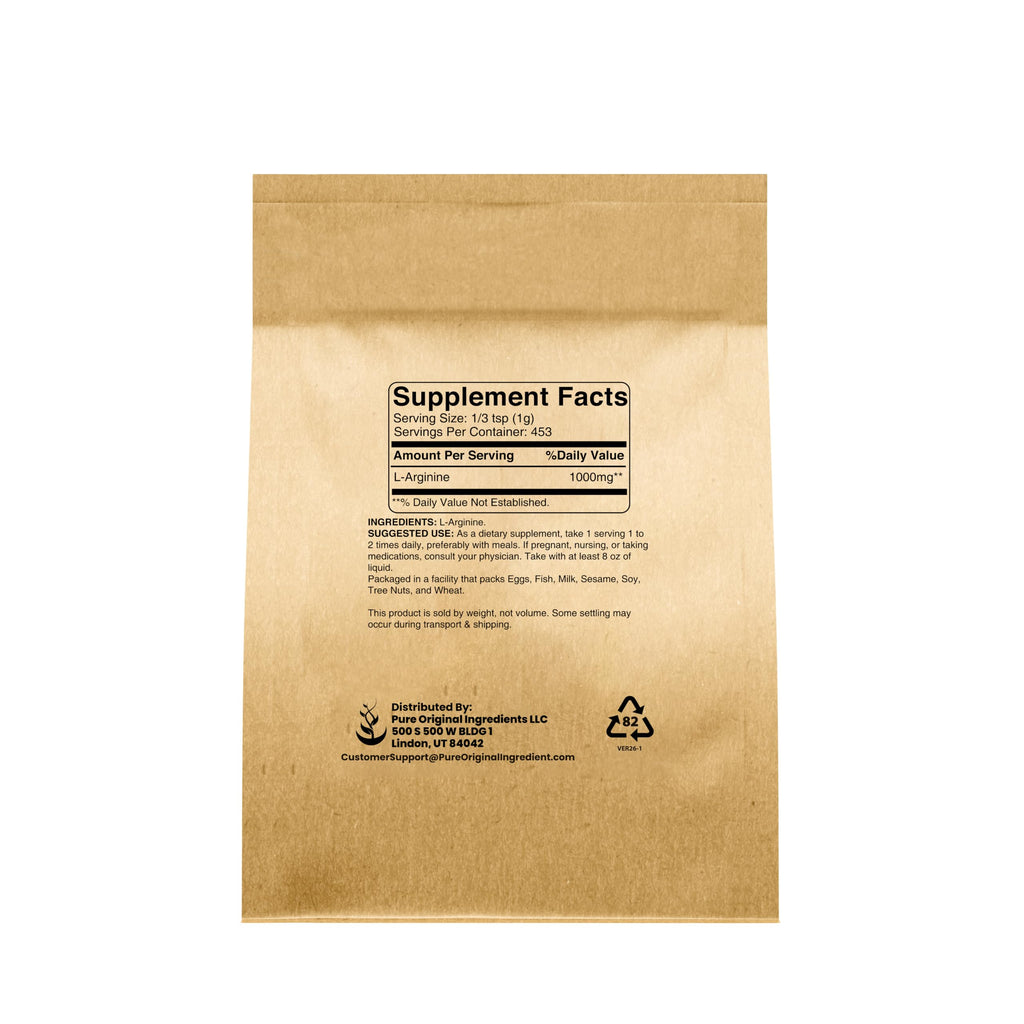 Pure Original Ingredients L-Arginine Powder (1 lb) Amino Acid