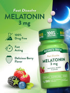 Nature's Truth Melatonin 3 mg Fast Dissolve Tablets - 540 Count - image 5