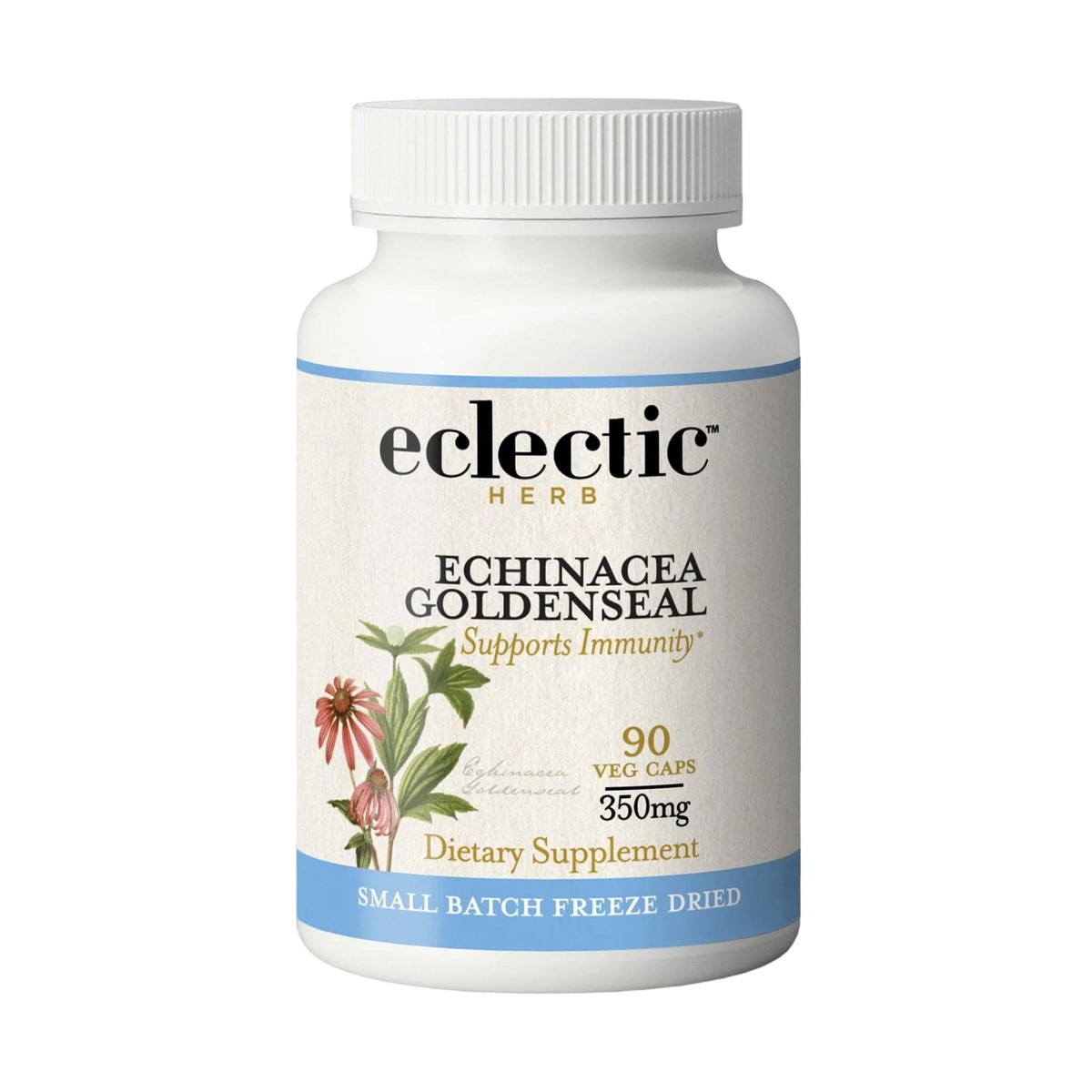 Eclectic Echinacea Goldenseal Herbal Supplement - 90 Capsules