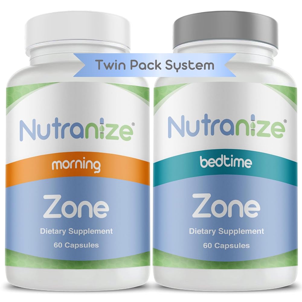 Nutranize Zone Twin-Pack Morning & Bedtime Capsules - 120 Count