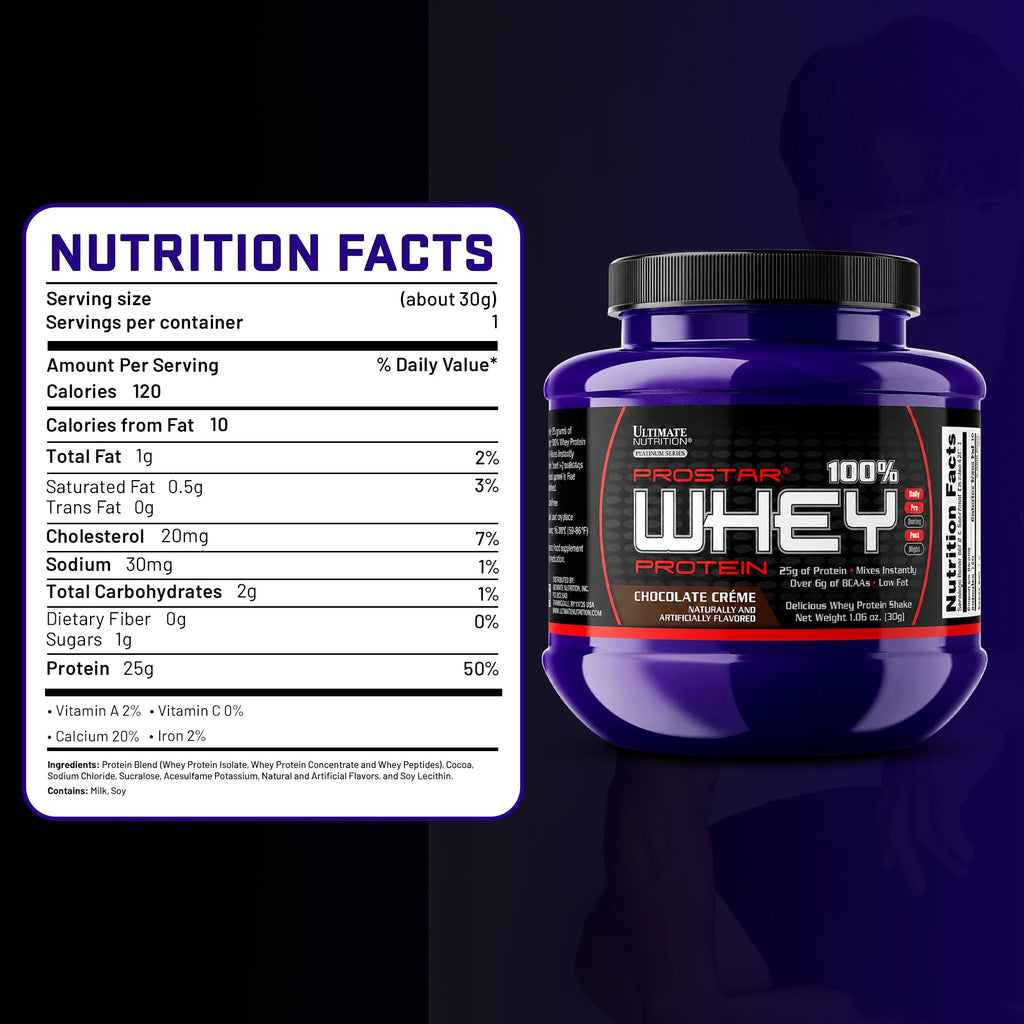 Ultimate Nutrition Prostar Whey Protein Isolate Chocolate Crème - 1.06 oz - image 7