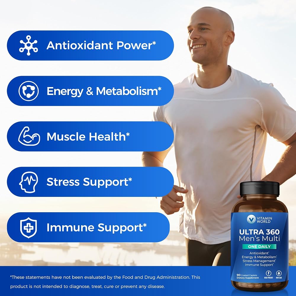 Vitamin World Ultra 360 Men's Multivitamin One Daily - 90 Caplets - image 4