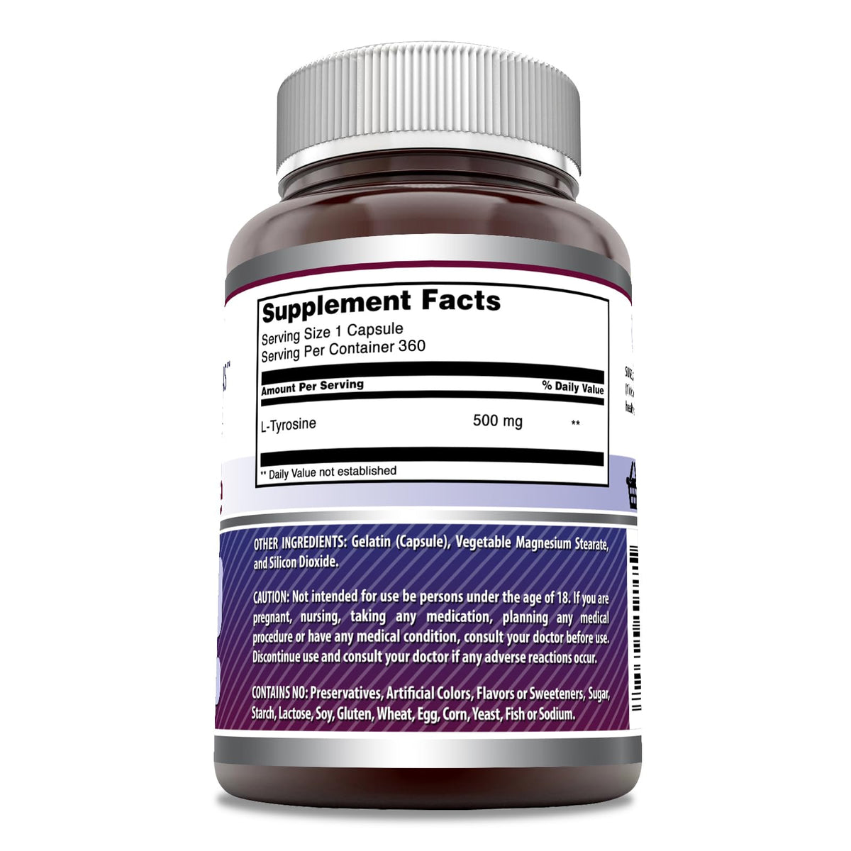 Amazing Formulas L-Tyrosine 500 mg Capsules