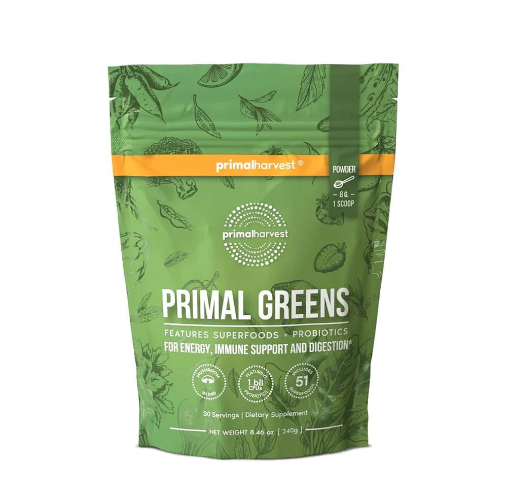 Primal Harvest Greens Daily Supplement Powder - 30 Servings