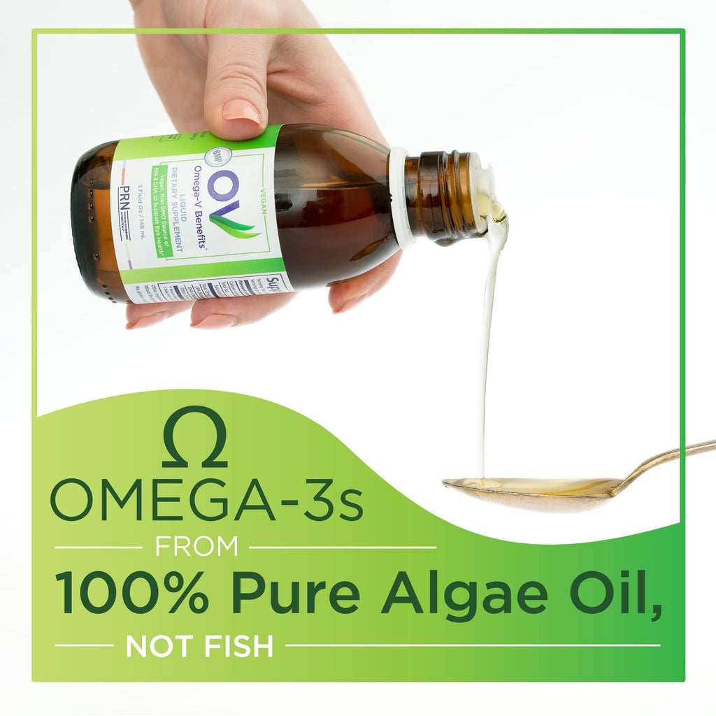 PRN Omega-V Benefits Vegan Omega-3 Liquid for Eye Support - 5 oz - image 5