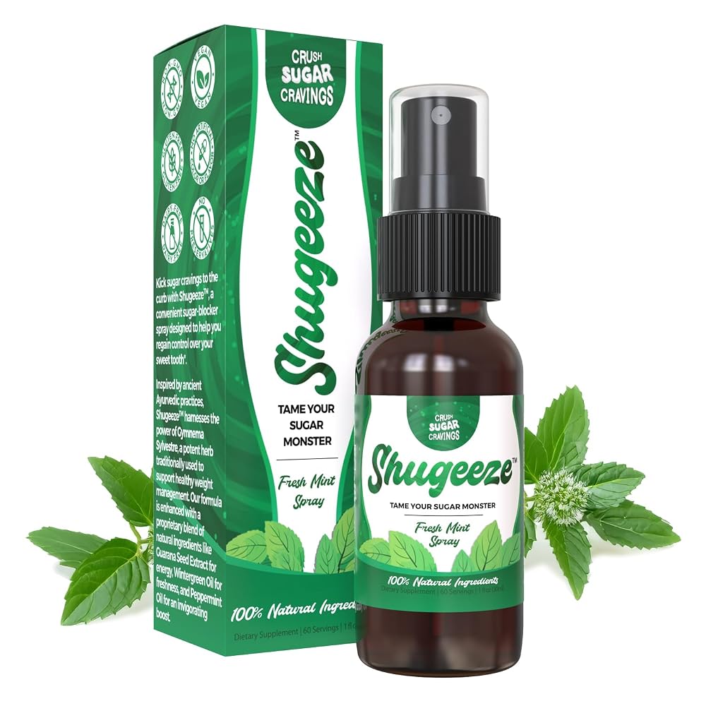 SHUGEEZE Sugar Craving Suppressant Mint Oral Spray - 1 oz