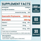 Vigorizar Liposomal Quercetin Phytosome with Bromelain - 60 Softgels - image 7