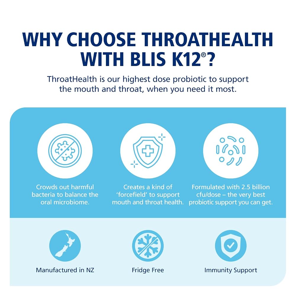 BLIS ThroatHealth Oral Probiotics K12 Immune Support - 30 Lozenges - image 3