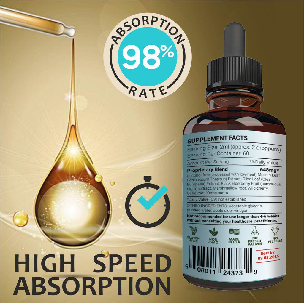 Undelio Lung Defense Herbal Extract 8 in 1 Blend - 4 Fl Oz - image 3