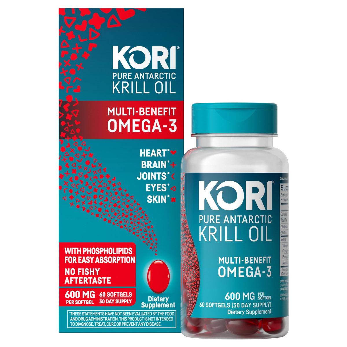 Kori Krill Omega-3 Supplement, 600 mg