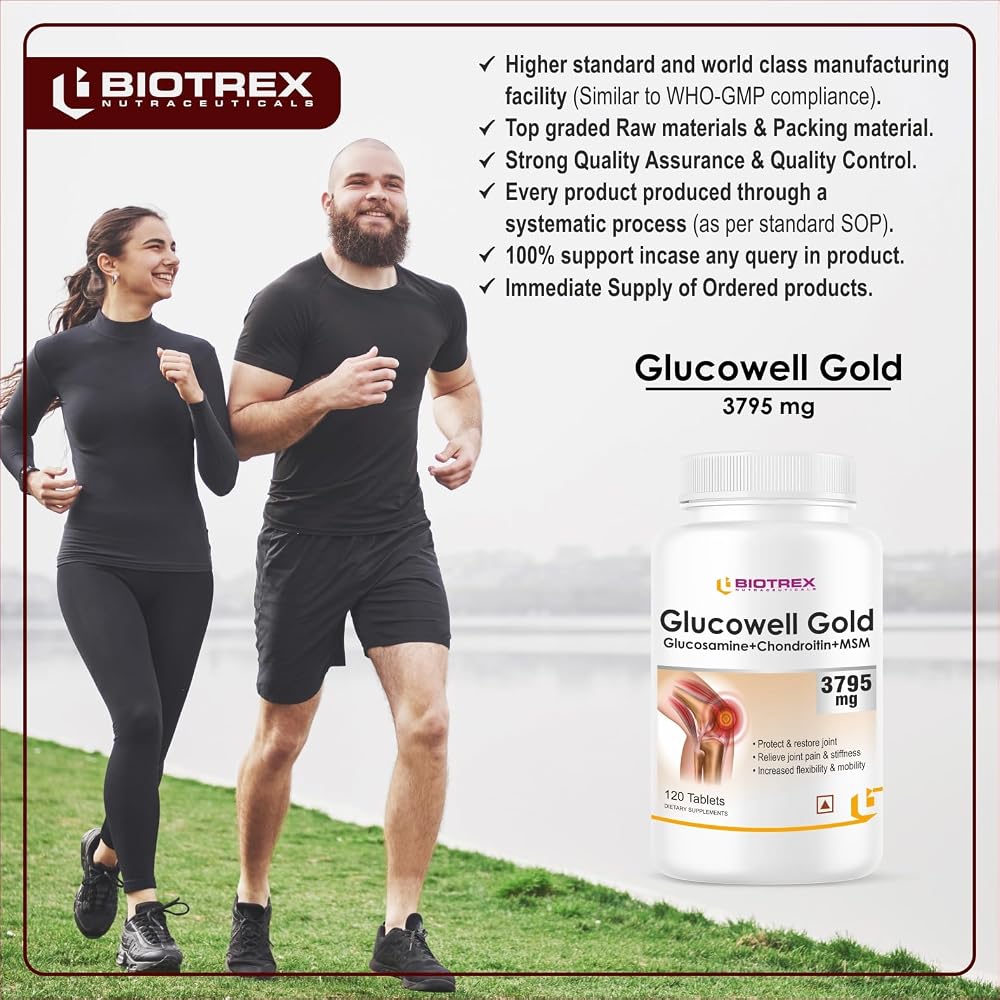 BIOTREX NUTRACEUTICALS Glucosamine Chondroitin MSM - 60 Capsules - image 5