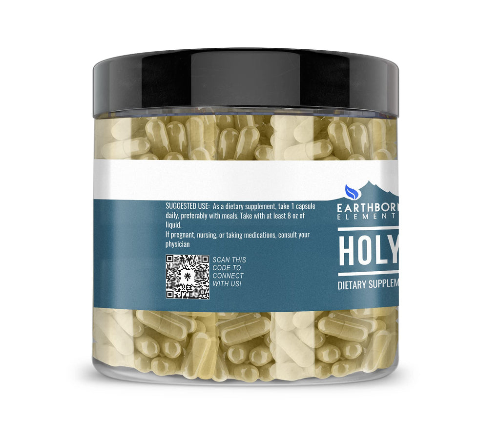 Earthborn Elements Holy Basil 200 Capsules, Pure & Undiluted - image 3