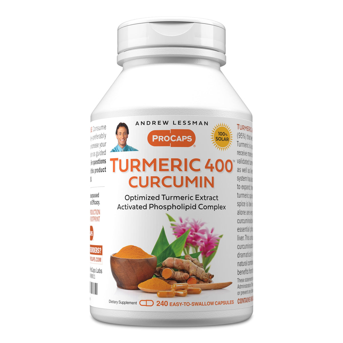 ANDREW LESSMAN Turmeric 400 - Capsules - 95% Curcuminoids as
