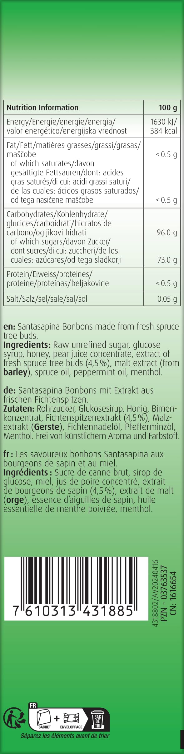 A.Vogel Santasapina Cough Drops with Spruce Tips - 100g - image 4