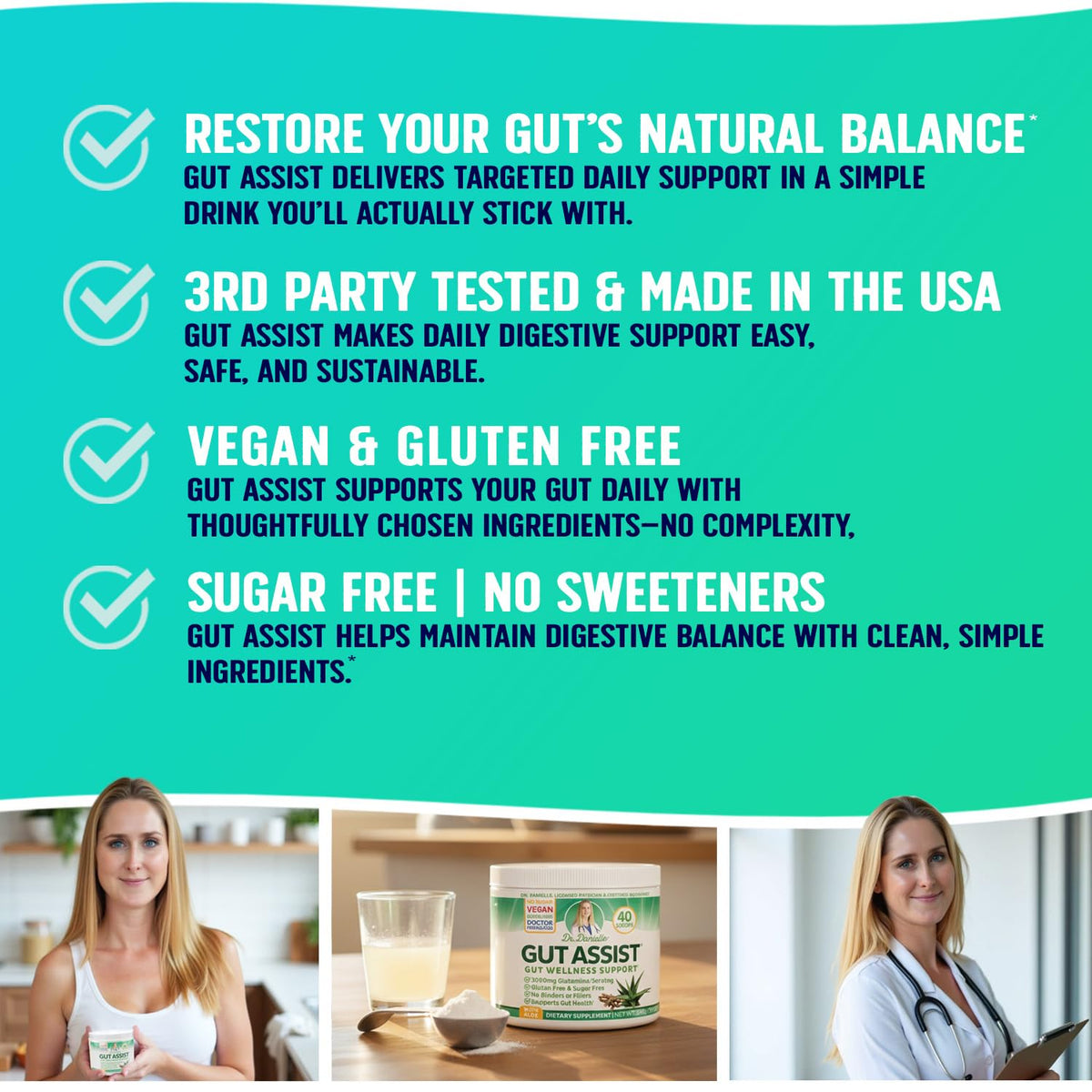 Doctor Danielle Gut Assist Leaky Gut Support Powder