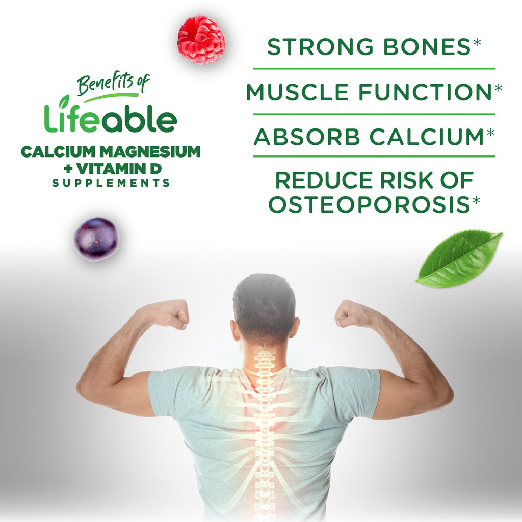 Lifeable Calcium Magnesium Zinc Gummies with Vitamin D3 - 90 Count - image 3