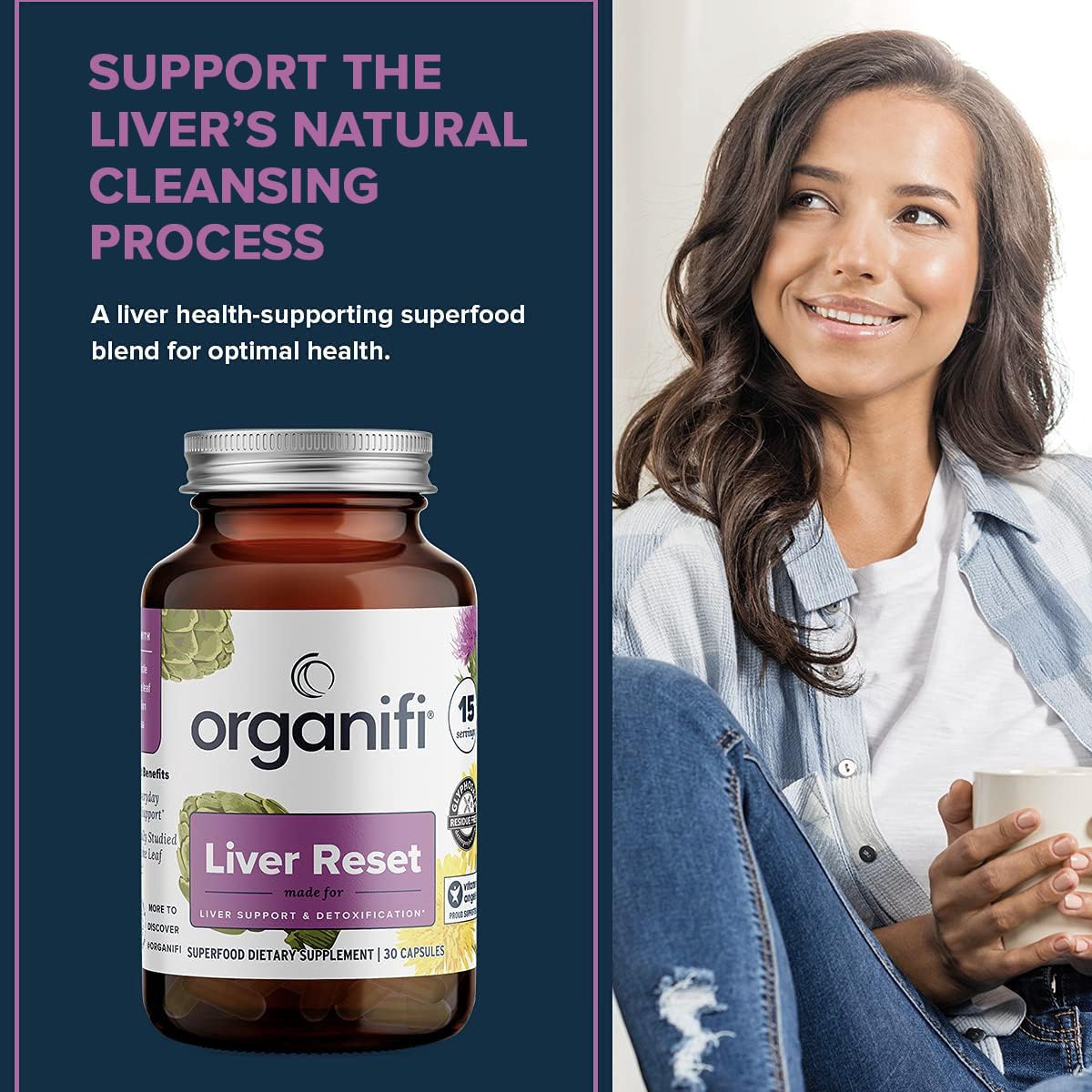 Organifi Liver Reset Capsules for Liver Support - 30 Capsules - image 3
