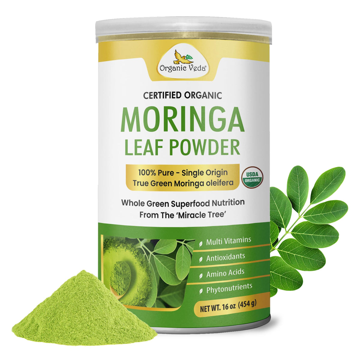 Organic Veda Moringa Powder - 16 oz