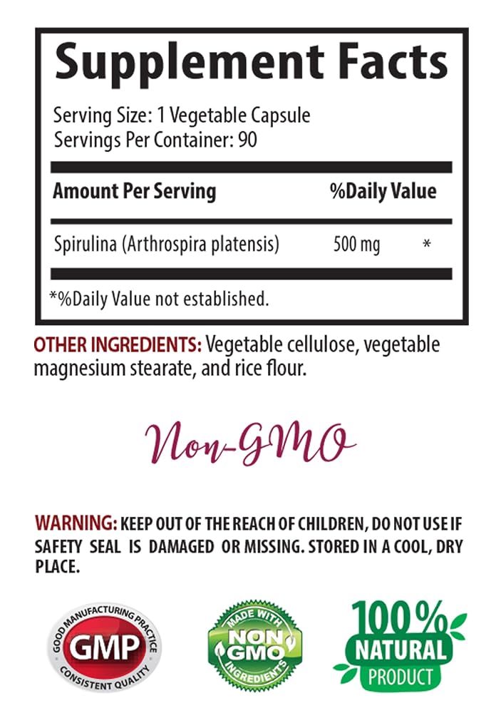 Swan Life Essentials Spirulina 500mg - 60 Capsules - image 2