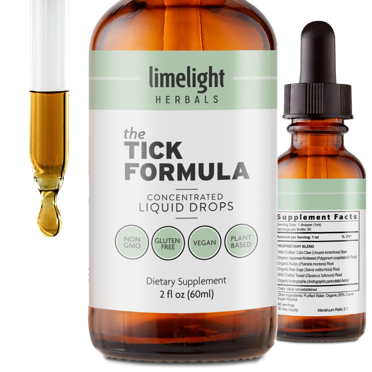 LIMELIGHT HERBALS The Tick Formula Liquid Immune Support - 2 Fl Oz