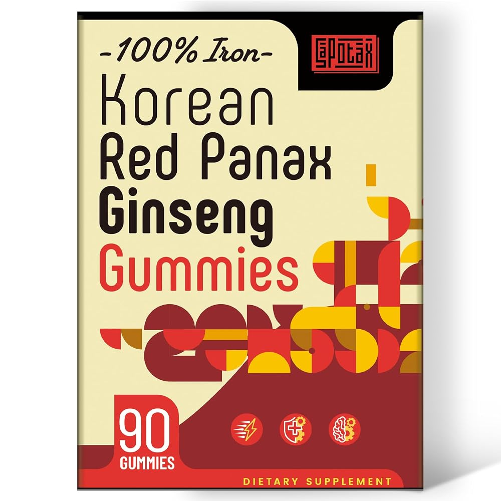 Sapotax Korean Red Panax Ginseng Supplement Gummies - Iron Supplements