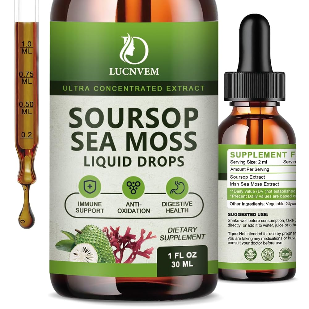 LUCNVEM Organic Soursop Graviola Liquid Drops