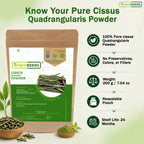 Foodherbs Cissus Quadrangularis Powder for Bone Wellness - 200g - image 4