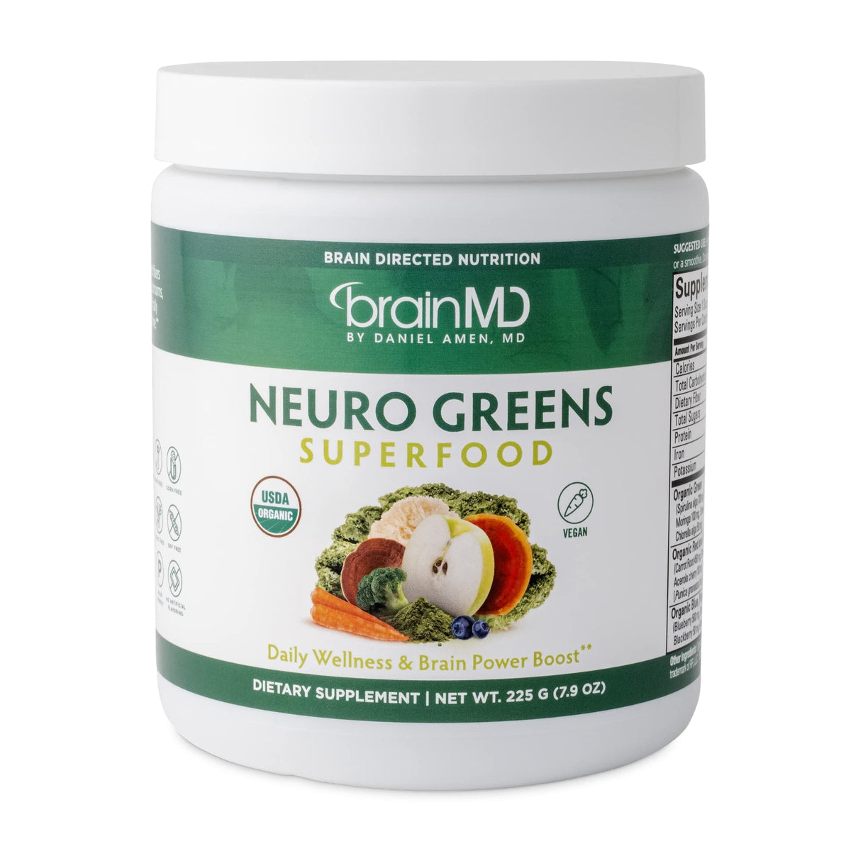 BrainMD Neuro Greens Superfood Powder - 30 Servings