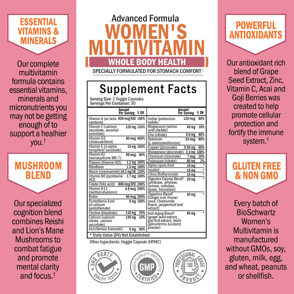 BioSchwartz Multivitamin for Women with Vitamin D3 - Multivitamins