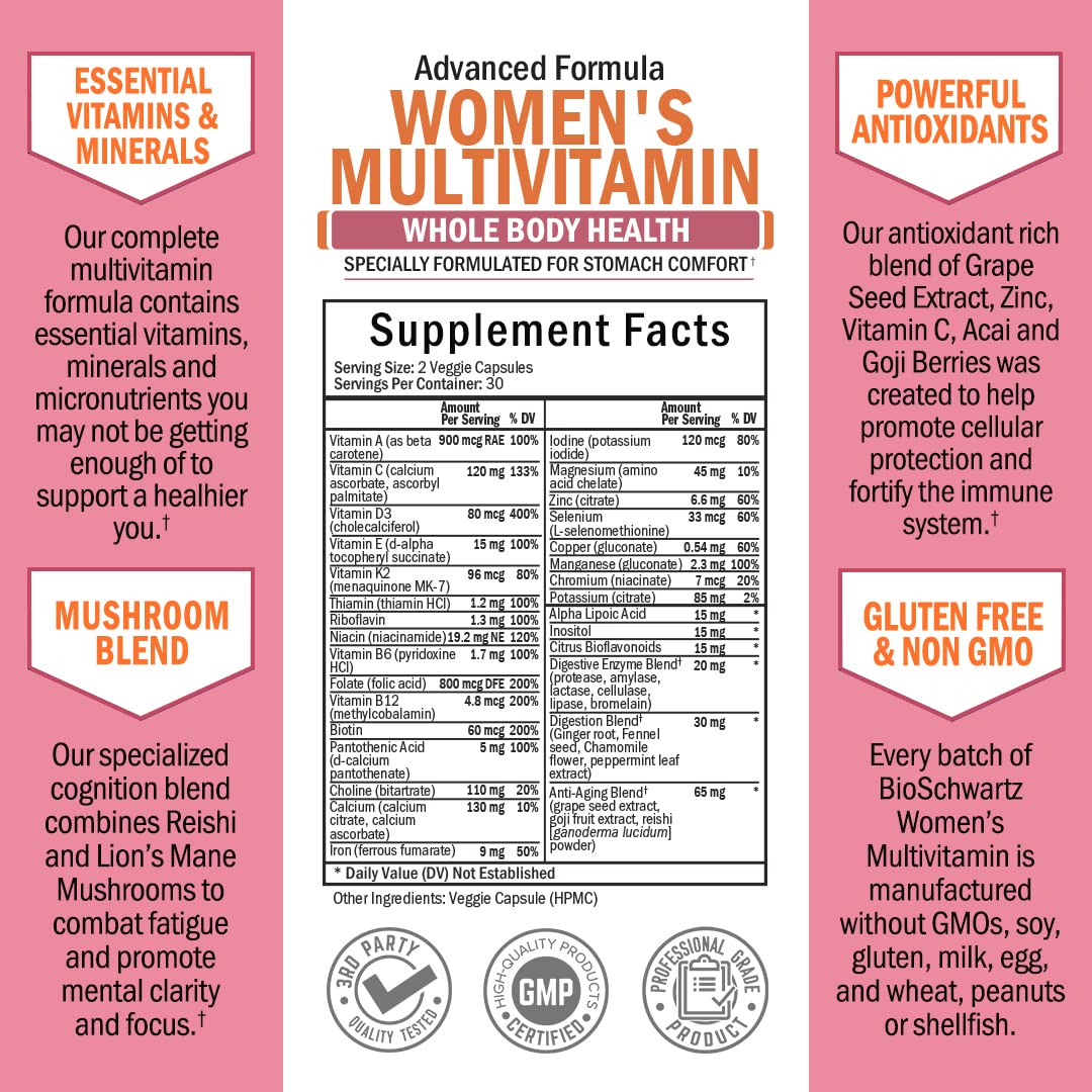 BioSchwartz Multivitamin for Women with Vitamin D3 - Multivitamins
