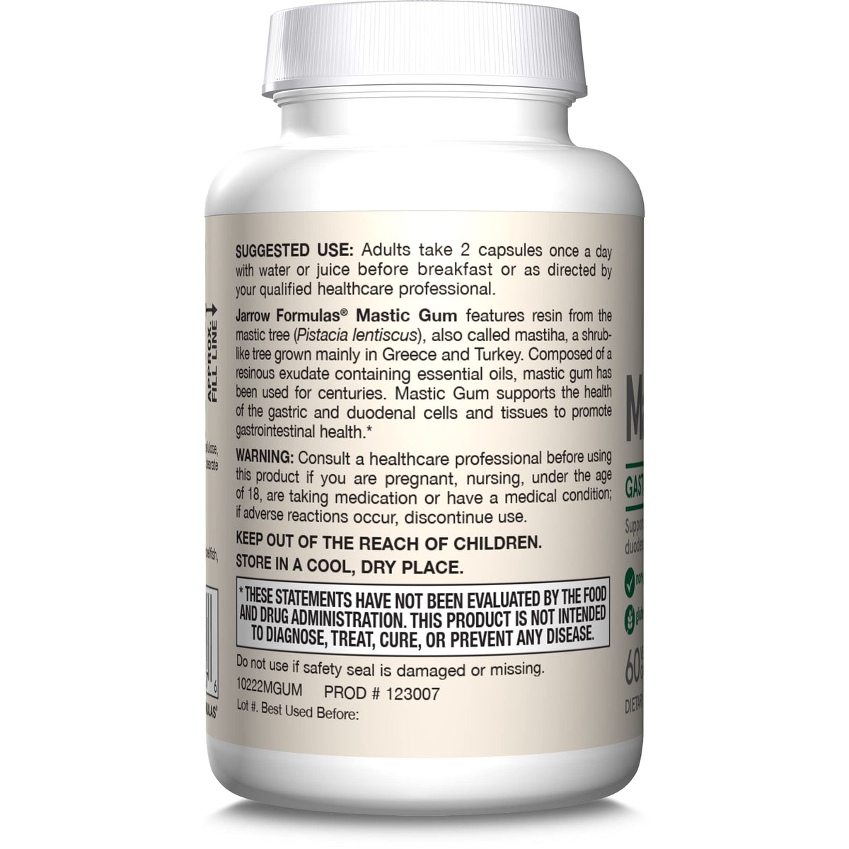 Jarrow Formulas Mastic Gum 1000 mg - 60 Vegetarian Capsules - image 2