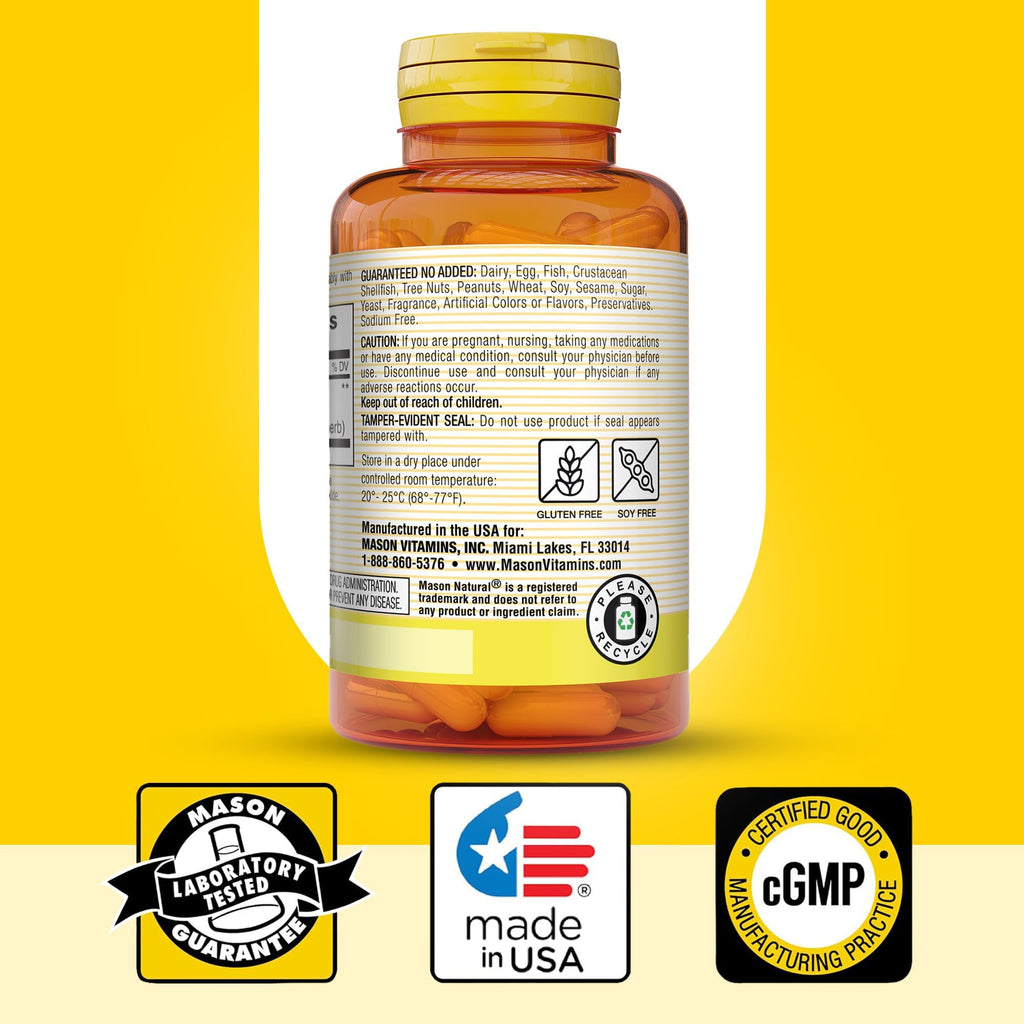 MASON NATURAL Ginkgo Biloba 500 mg Brain Support - 60 Capsules - image 6