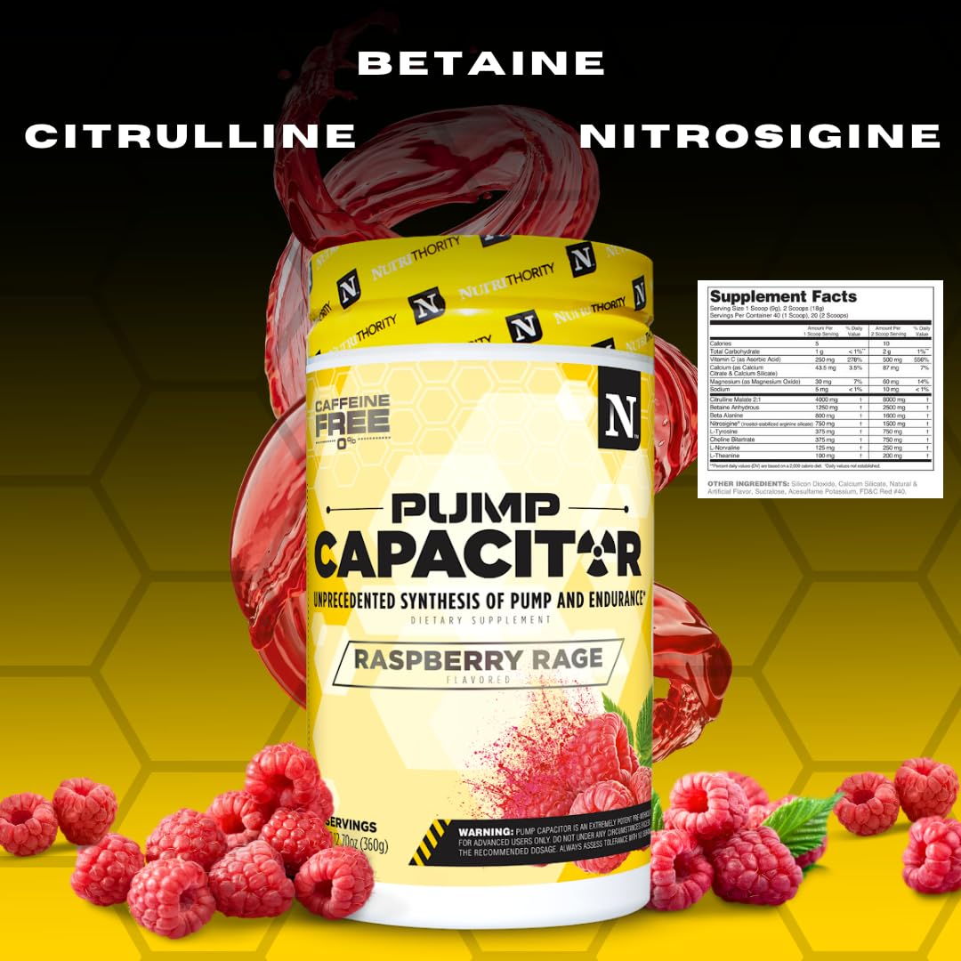 Nutrithority Pump Capacitor Pre Workout Powder - 40 Servings - image 4