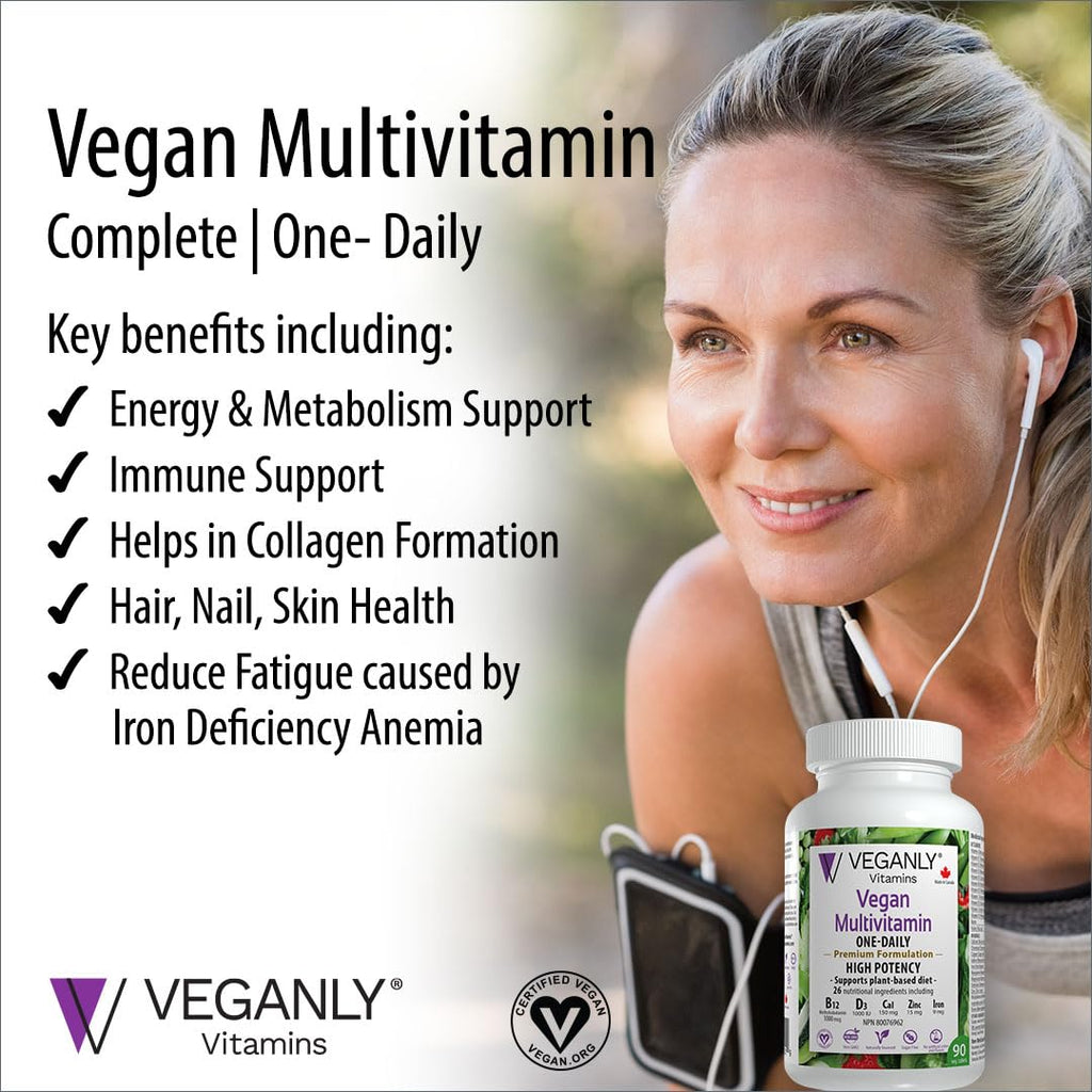 VEGANLY Vitamins Vegan Multivitamin One-Daily - 90 Tablets - image 3