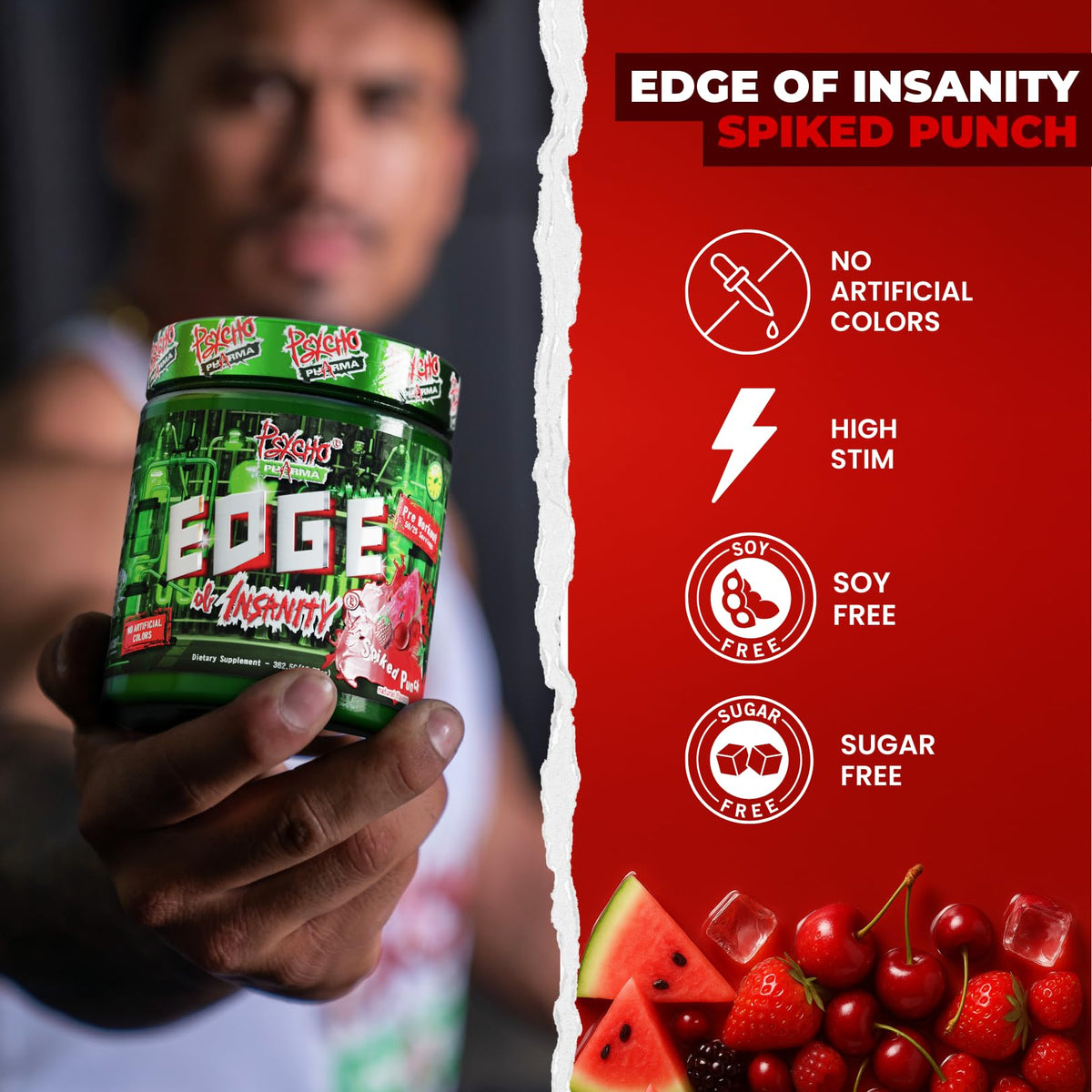 Psycho Pharma Edge of Insanity High-Stim Pre-Workout Powder
