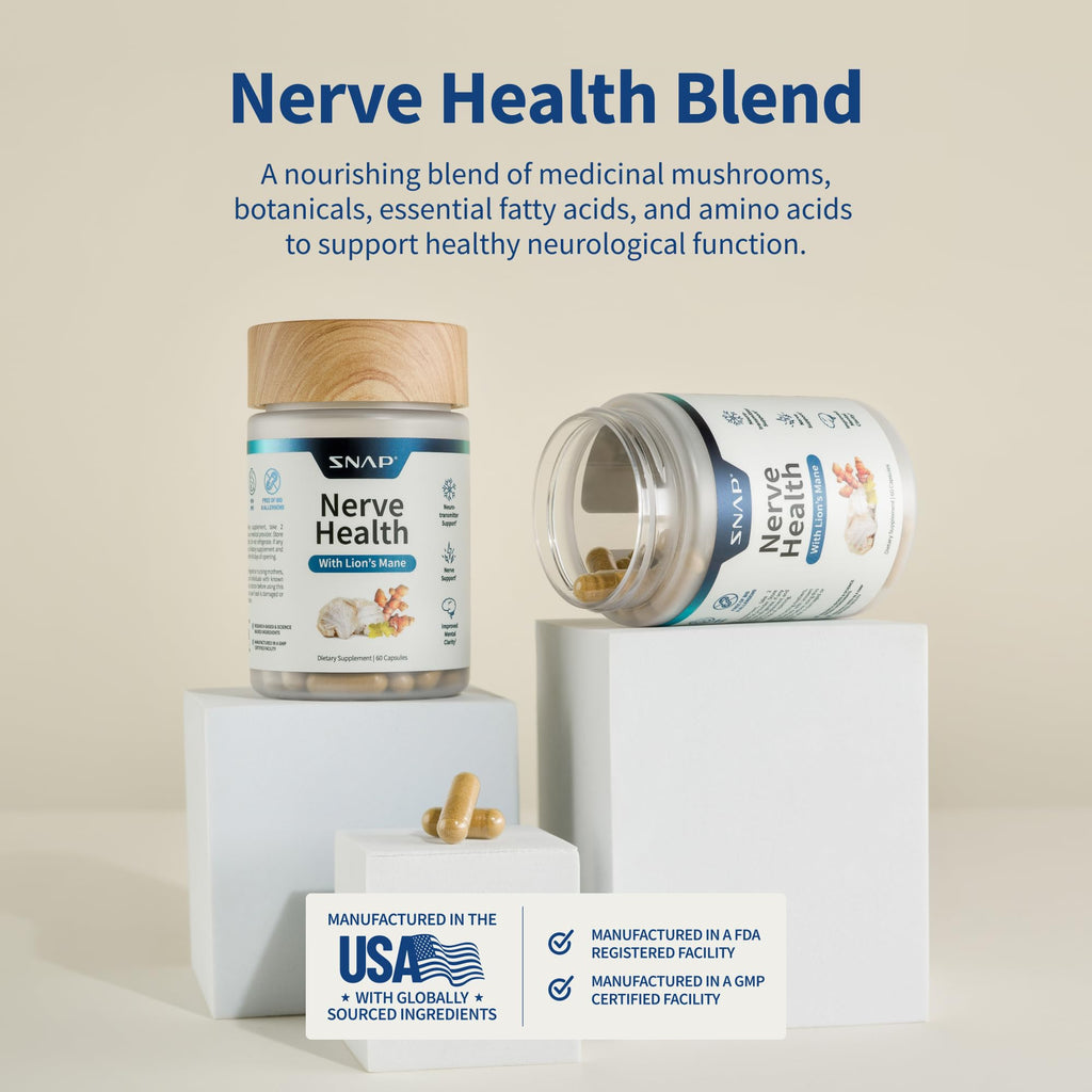 Snap Supplements Nerve Health Support with Lion's Mane - 60 Capsules - image 5