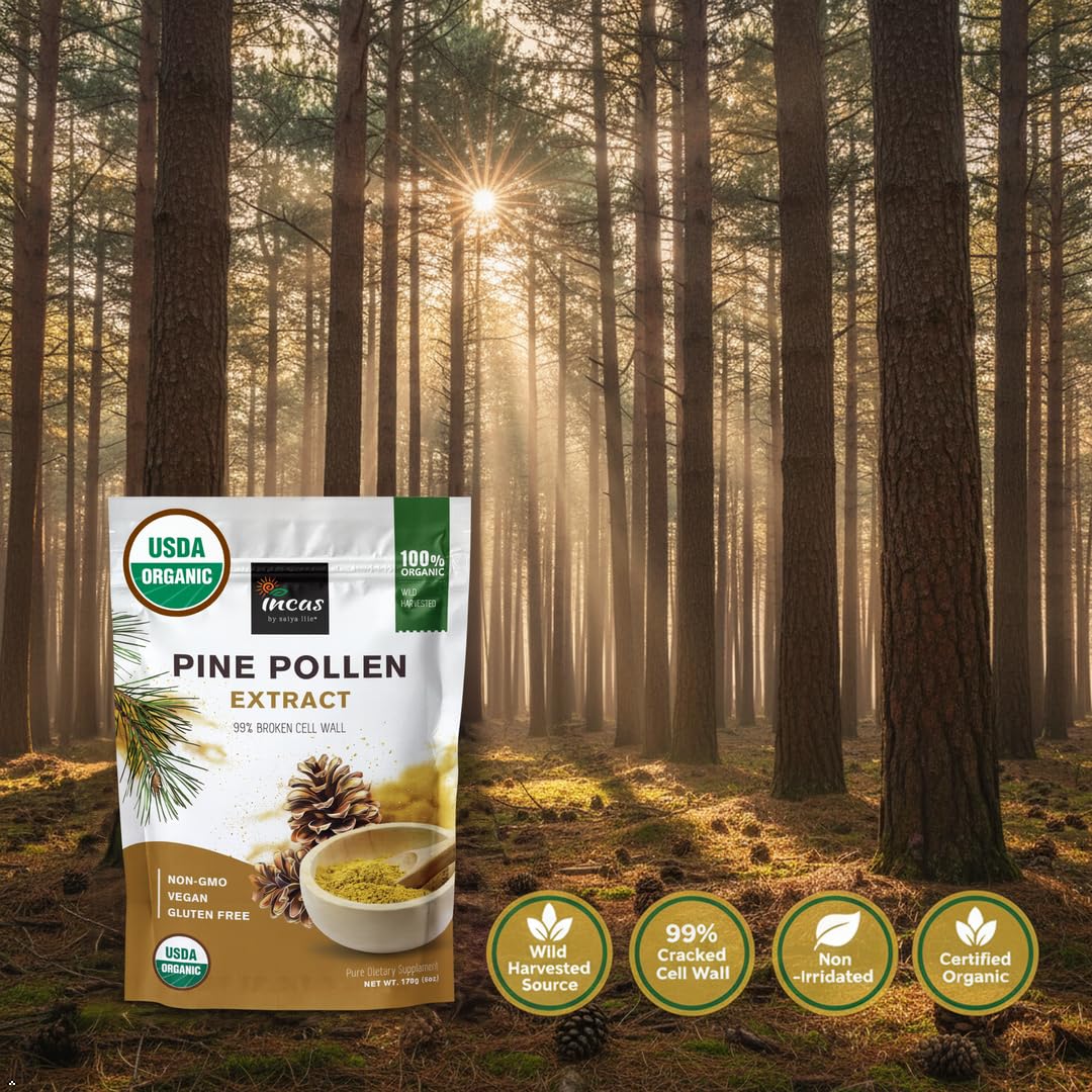 Incas Organic Pine Pollen Powder Energy & Immune Support - 6 oz - image 5