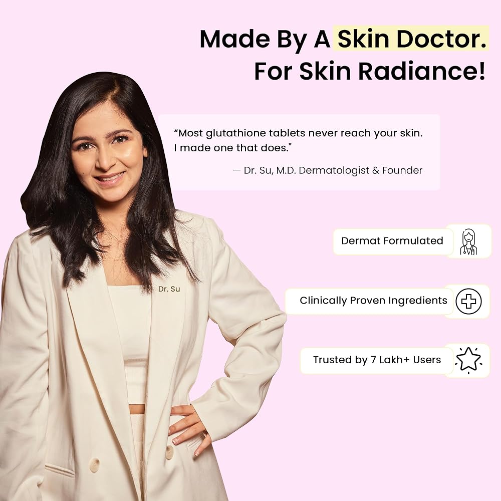 Dr.Su Dr. Su Glutathione Supplement 500mg with Vitamin C & E - 60 Tablets - image 2