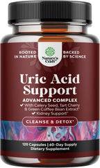 Natures Craft Uric Acid Cleanse Support with Green Coffee Beans - 120 Capsules