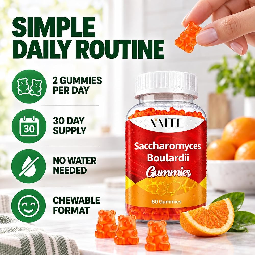 VAITE Saccharomyces Boulardii 500mg Probiotic Gummies - 60 Count - image 4