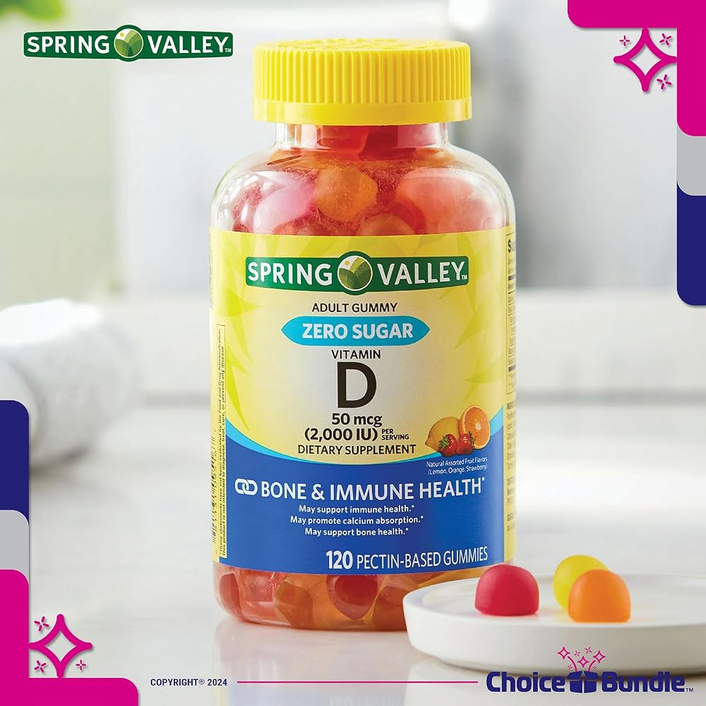 Choice Bundle Spring Valley Vitamin D 50 mcg Gummies - 240 Count - image 4