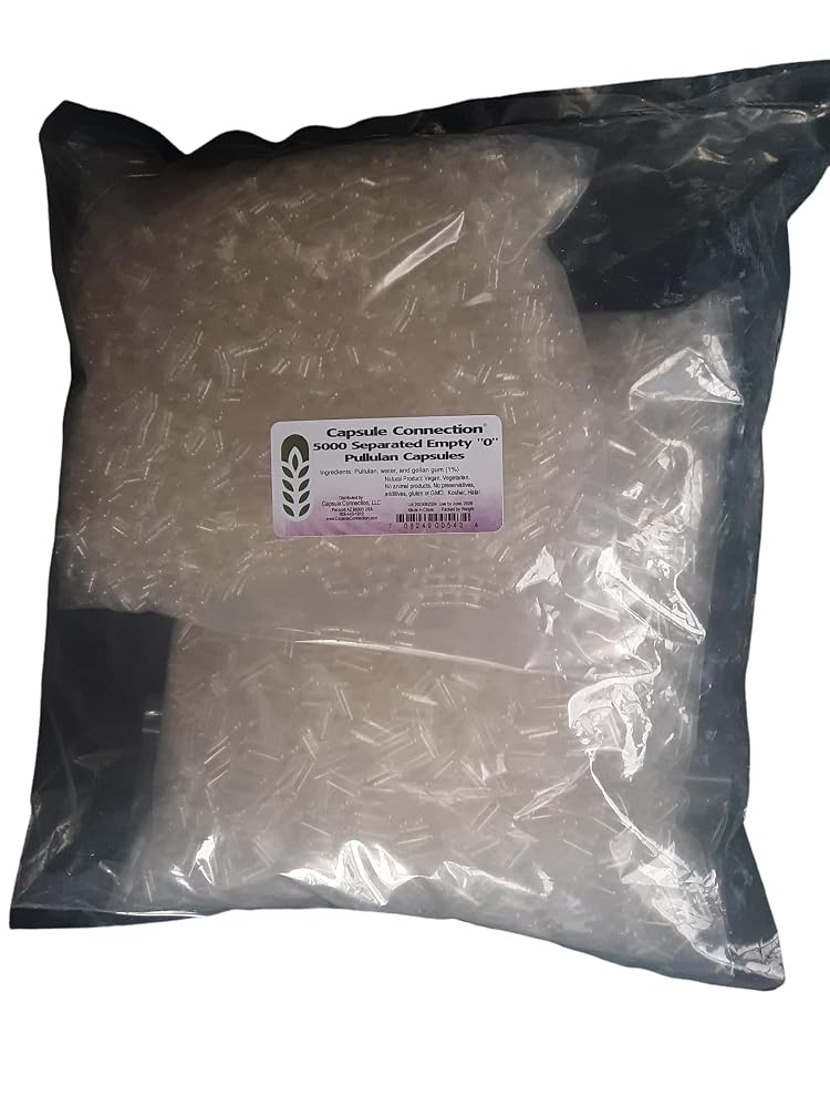 Capsule Connection Size 0 Empty Pullulan Capsules - 5000 Count