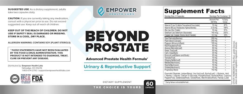Empower Health Beyond Prostate Supplement - 60 Capsules - image 8